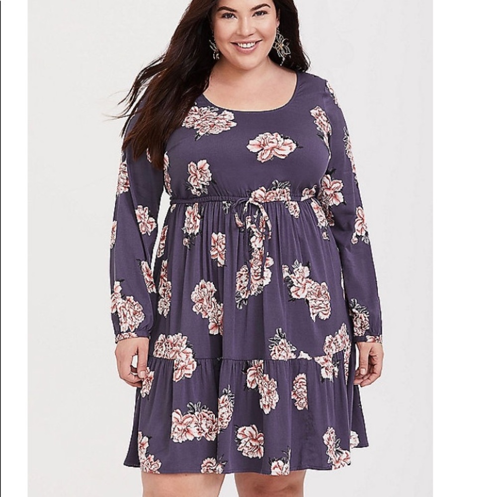 Torrid Purple Floral Dress
